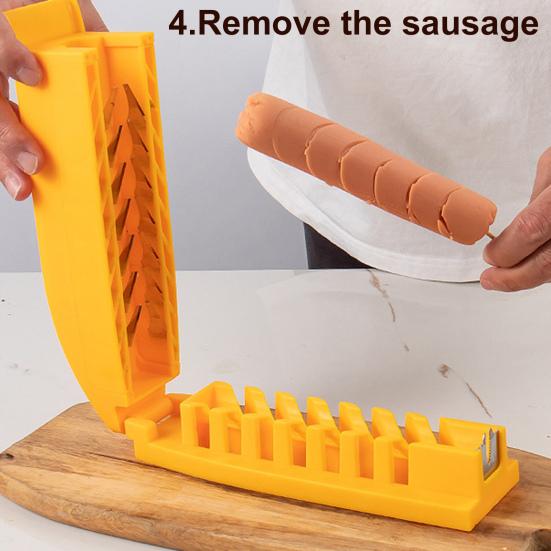 Sausage Cutter Stainless Steel Blade Hot Dog Ham Banana Peel Cutter Multifunctional