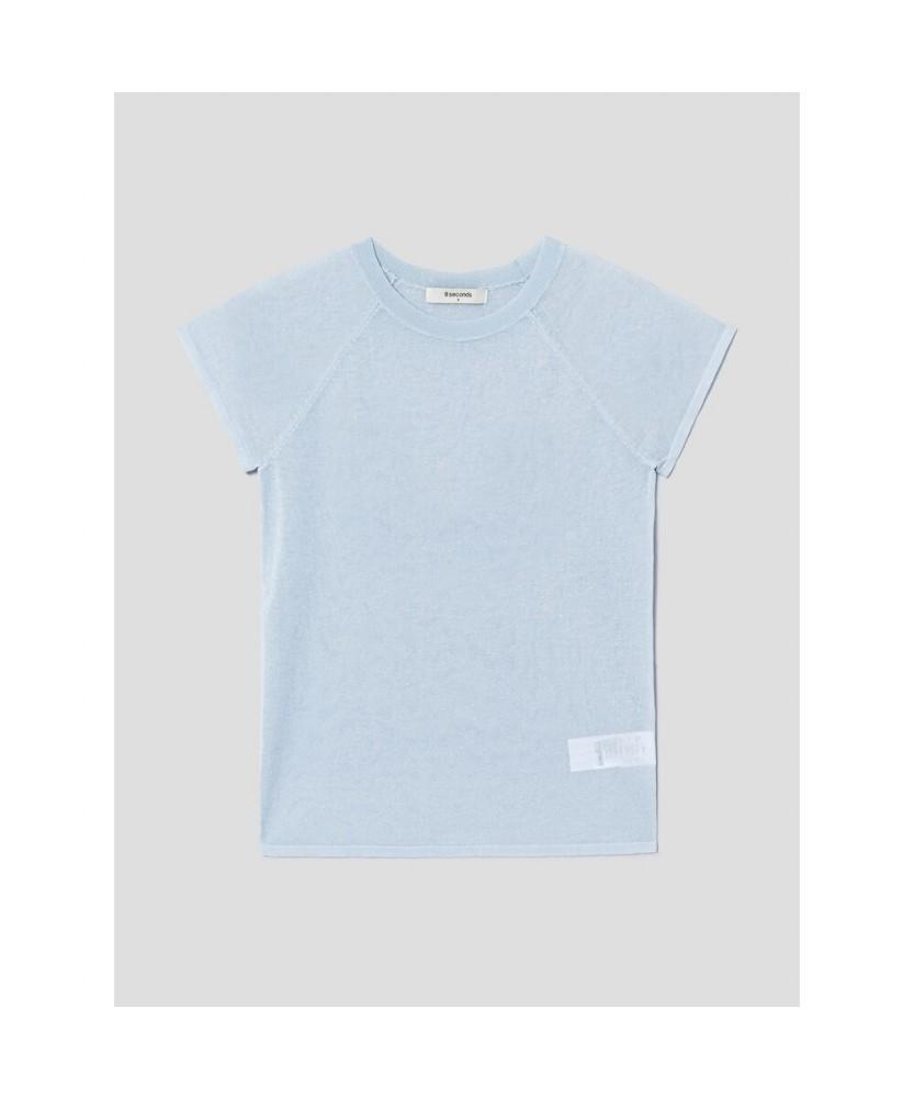 8SECONDS Fine Knit Top (Short Sleeve) Sky Blue