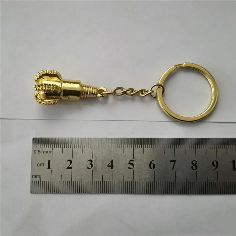 Oilfield Drill Bit Keychain 1Pcs Vintage Style Metal Pendant Key Holder Decor for Bag Key Organizer Worker Gift