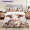 Cattle Pattern Bedding Quilt Set Quilt Cover Pillowcase Home Decoration Birthday Gift (1 * Duvet Cover + 2 * Pillowcase, Without Core)