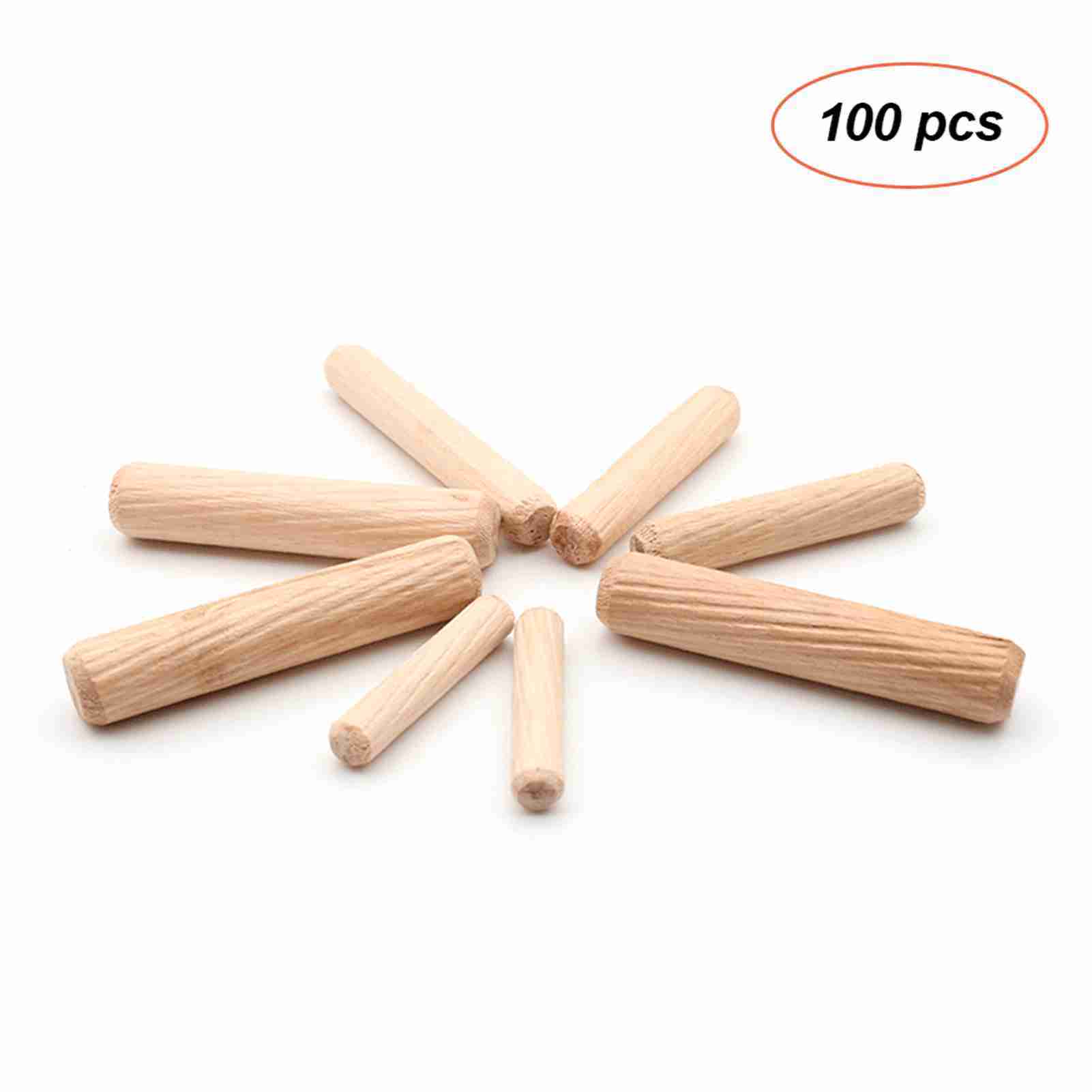Painter 100Pcs Dowel Wood Dowels Fluted Wooden Dowels Set Of 100Pcs Dowel Pins Fluted Pins For Furniture Cabinets