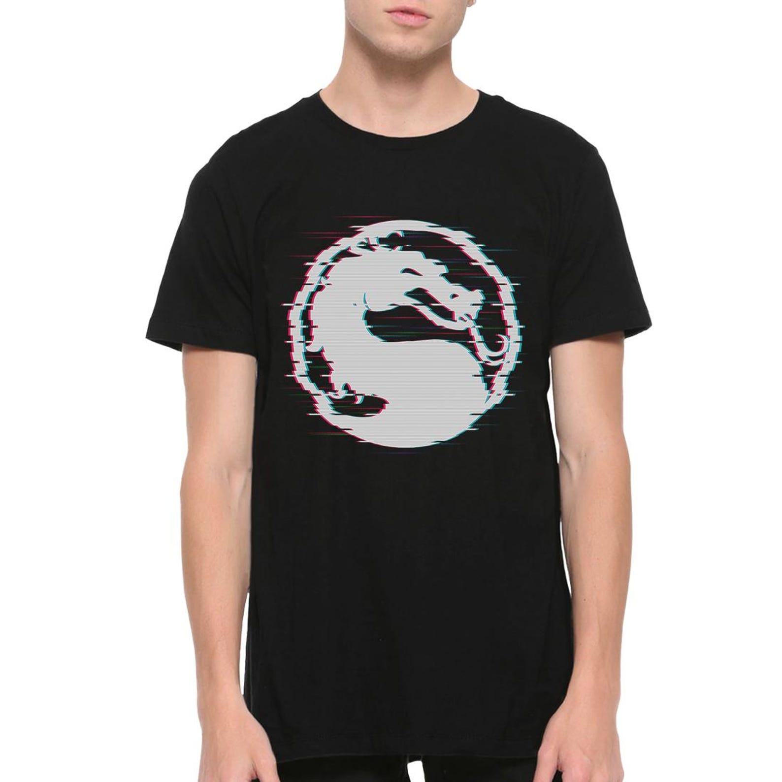 Mortal Kombat Glitch Logo T-Shirt, Men s and Women s Sizes Tee M