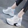 2023 Spring/Summer Women's Mesh Height-Enhancing White Sneakers - Breathable Casual Sports Shoes