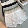 See Through Men Underwear Sexy Convex Boxers Transparent Soft Briefs Breathable Lace