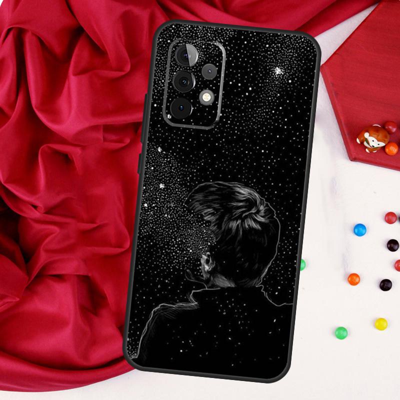 Black White Galaxys Aesthetic For Samsung Galaxy A15 A55 A53 A33 A35 A22 A32 A52 A54 A34 A14 A56 A36 A26 A16 A05 A06 Case