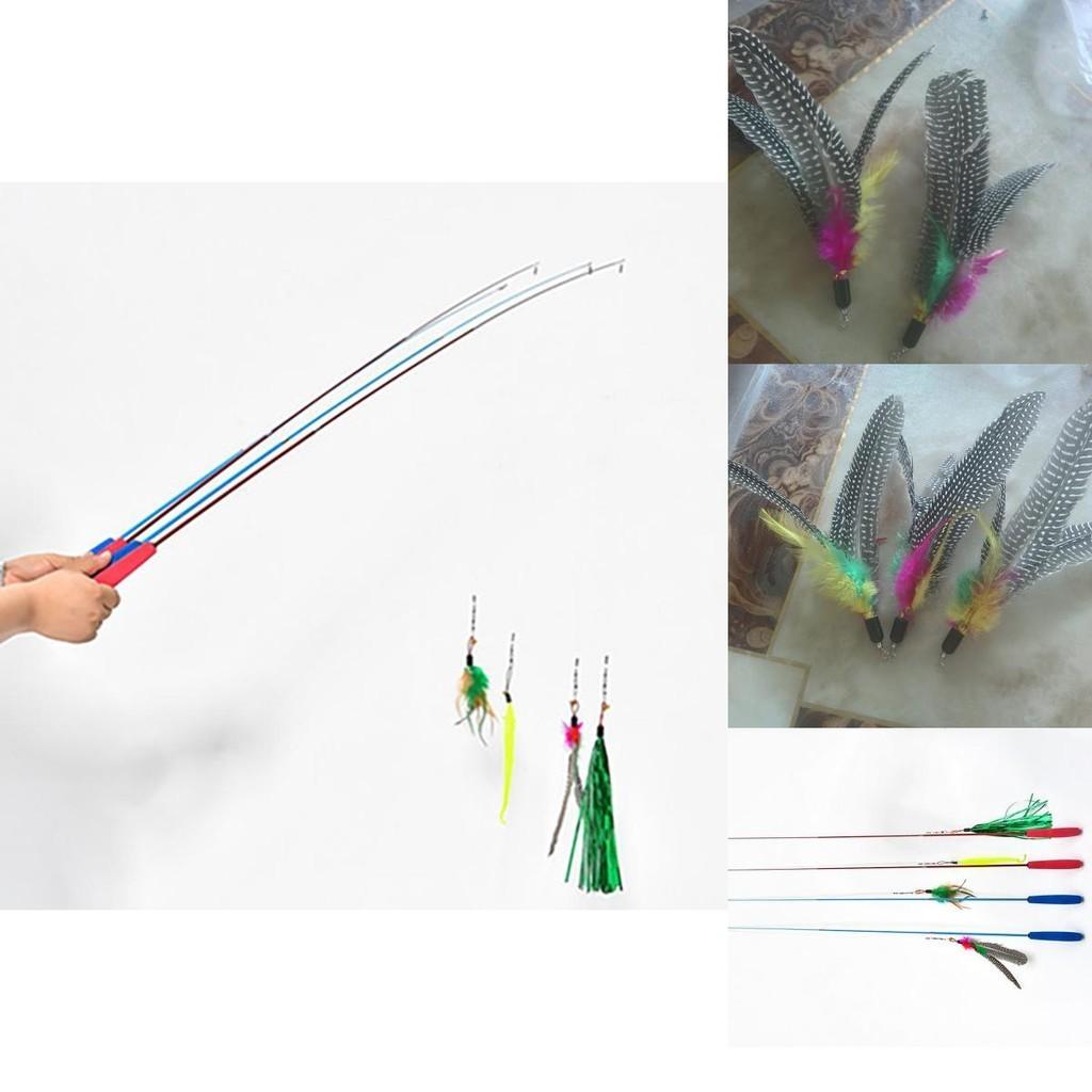 Diy Homemade Cat Wand Replacement Head Pearl Feather Cat Wand Replacement Head Fun Interactive Pet Toy