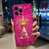 Glitter Crown Lucky Letter Pattern Shockproof Couple Phone Case For Doogee Note 58 58 Pro Casing Soft Silicone Black Cover