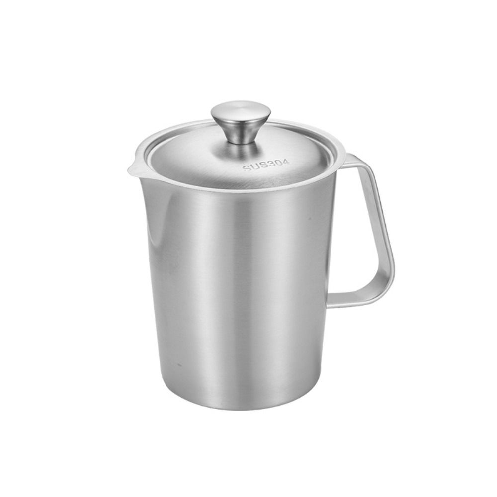 304 Stainless Steel Measuring Cups Thickened with Lid Liquid Latte Art Cup Large Capacity Inner Scale Design Espresso Mugs
