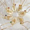Birthstone Necklace For Women With Mother Of Pearl Flower Pendant And Dangle Charm For Birth Month Gift
