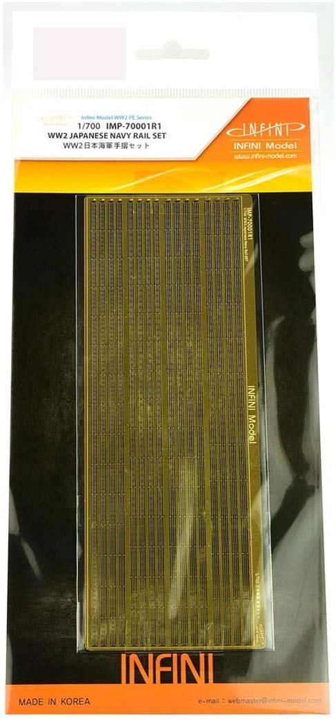 

Infinimodel IMP Series WWII Japanese Navy Handrail Plastic Model Parts IMP70001 1/700 Set,