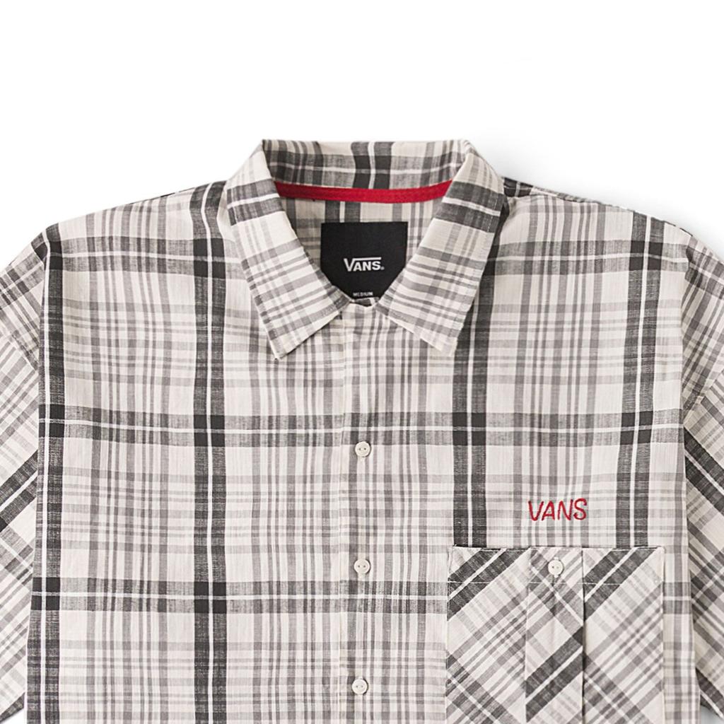 Vans Tokyo Design Collective Plaid Casual Short Sleeve Shirt Men shirts Light-Gray VN000H2RCYF