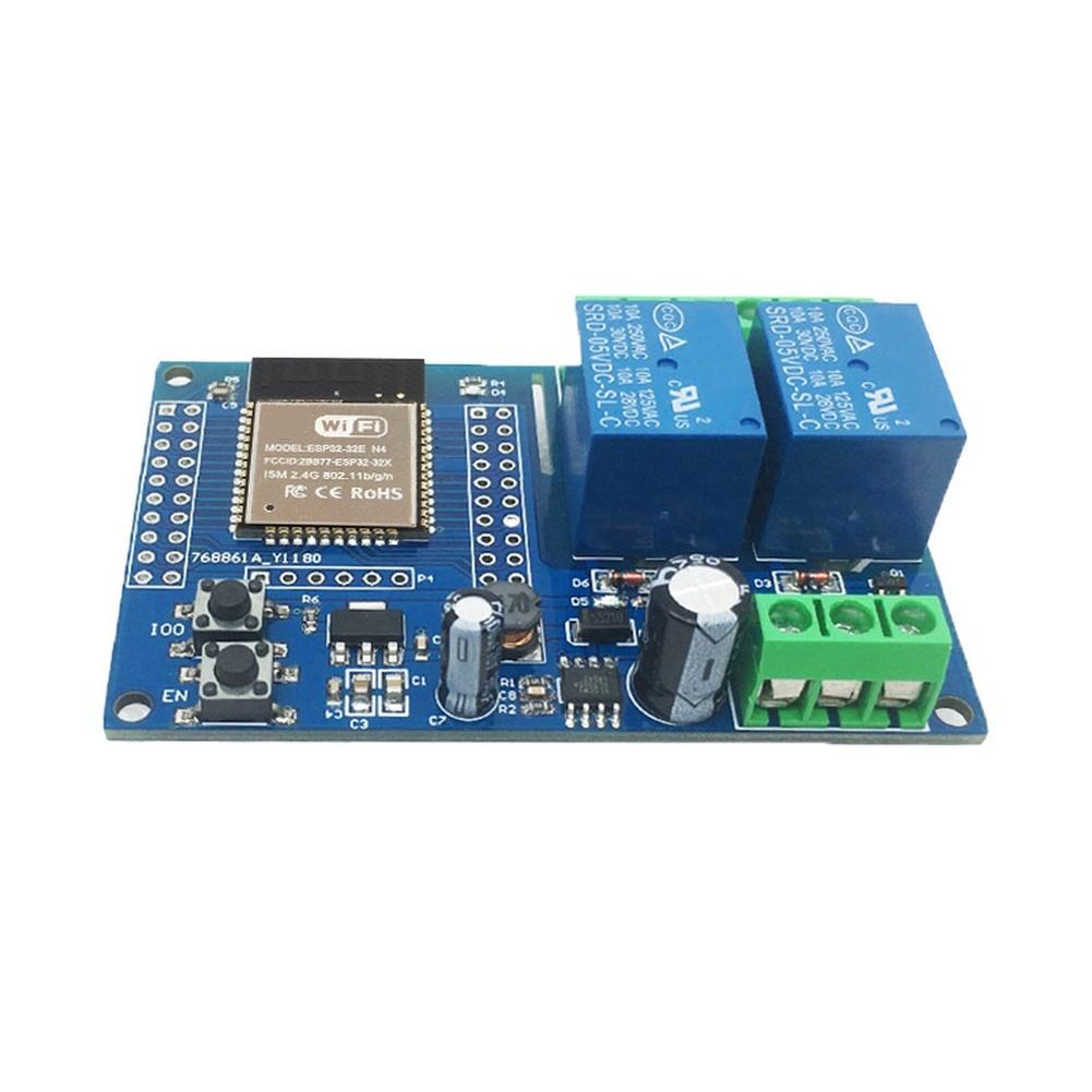 FOR ESP32 Dual WiFi Relay Module DC5-60V Power FOR ESP32 -WROOM Development Wide Voltage Input Supports DC 5-60V Power Supply