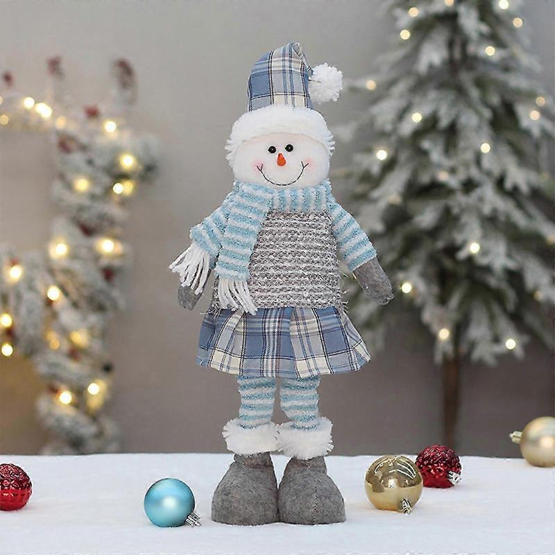 

Christmas Decorations Christmas Dolls Expandable Santa Claus Dolls Christmas Snowman Dolls коричневый