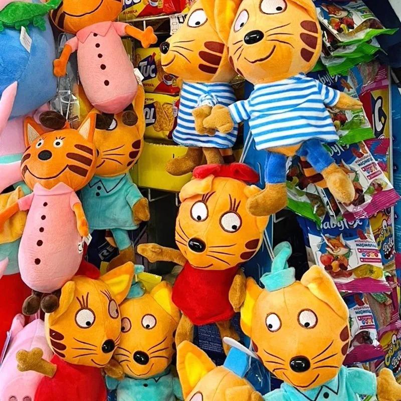 Anime Three Little Kittens TpnkoTa Plush Toy Russian Cartoon Tri Kota KoteKitty Cookie Pudding Candy Stuffed Animal Cat Fan Gift