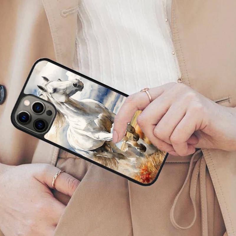 Horse portrait abstract colorful painting Magnetic Phone Case For APPLE iPhone 17 Air 16 14 13 12 Pro Max 15 Plus MagSafe Cover