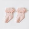 Autumn Winter Lace Princess Children Stripe Socks Newborn Mid Length Socks Cotton Cute Girls Baby Clothes Accessories 0-3 Years Old