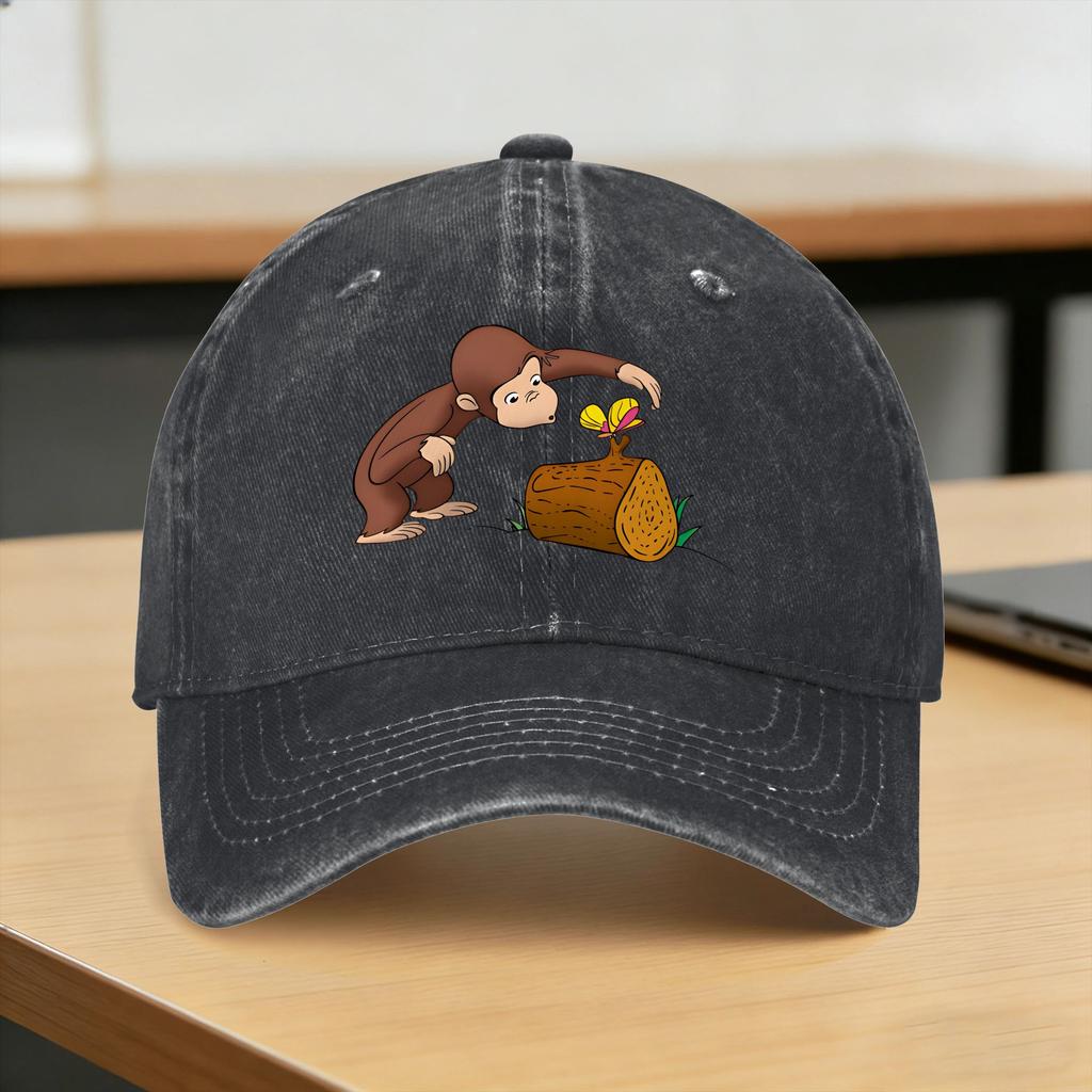 Baseball Cap Cartoon Monkey CCuriouss Georges Summer Fitted Retro Trucker Hat Women Adult Outdoor Sport Sunscreen Snapback Cap
