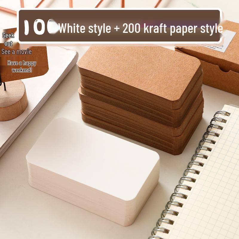 Small Blank White Cardstock for English Memory Words