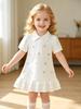 Baby Girls Summer Easter Dress, Casual Short Sleeve A-Line Swing Toddler Kids Dresses for Daily Wear Size 6M–3 Years