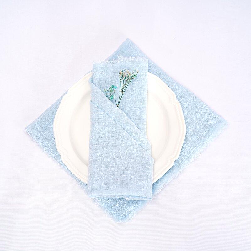 24pcs 32X32CM Sage Green Napkins Handmade Gauze Cotton Cloth Rustic for Weddings Party Baby Shower Banquet Christmas Decorations