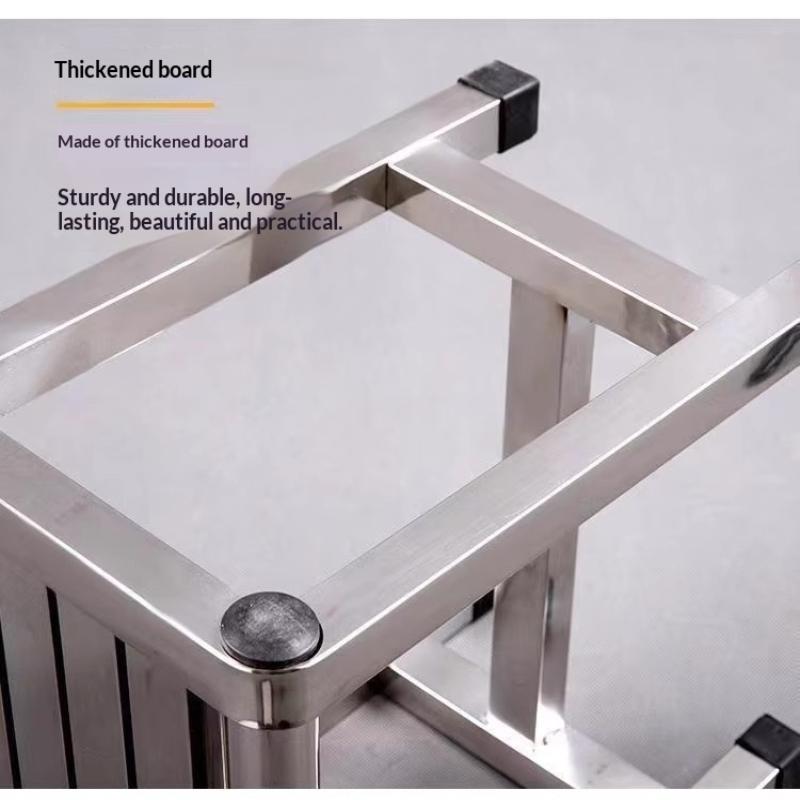 Stainless Steel Stool Durable Beautiful Corrosion Resistant Bathroom Shower Vegetable Picking Stool Home Use