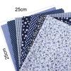 7Pcs 25x25cm Floral Patchwork Cotton Fabric Plain Cloth for DIY Sewing Quilting