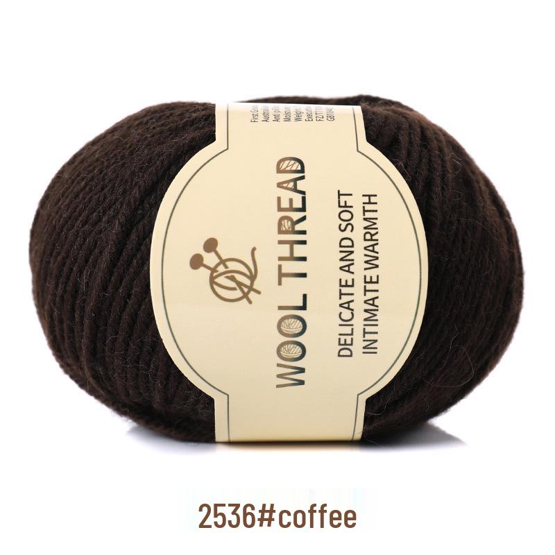 Medium-Thick Cashmere Wool Yarn for Hand-Knitted Baby and Child Scarves and Sweaters, with Knitting Needles.