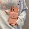 Portafoglio Pelle Borsa a Tracolla Cordino per Collo Custodia Telefono per Per Iphone 16 11 1 13 Pro Max X XS XR 7 8 Plus SE Porta Carte Copertura