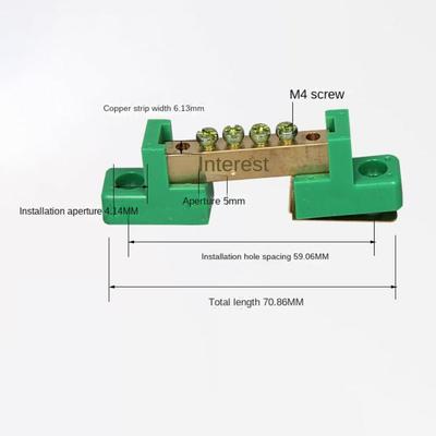 Good Conductivity Terminals Grounding Multi Positions Corrosion Resistance Porous Site High Bridge Type Ground Bar