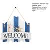 Coastal Welcome Door Sign Nautical Beach Theme Wooden Hanging Plaque with Rope Rustic Door Hanger for Front Door Patio Wall Decor