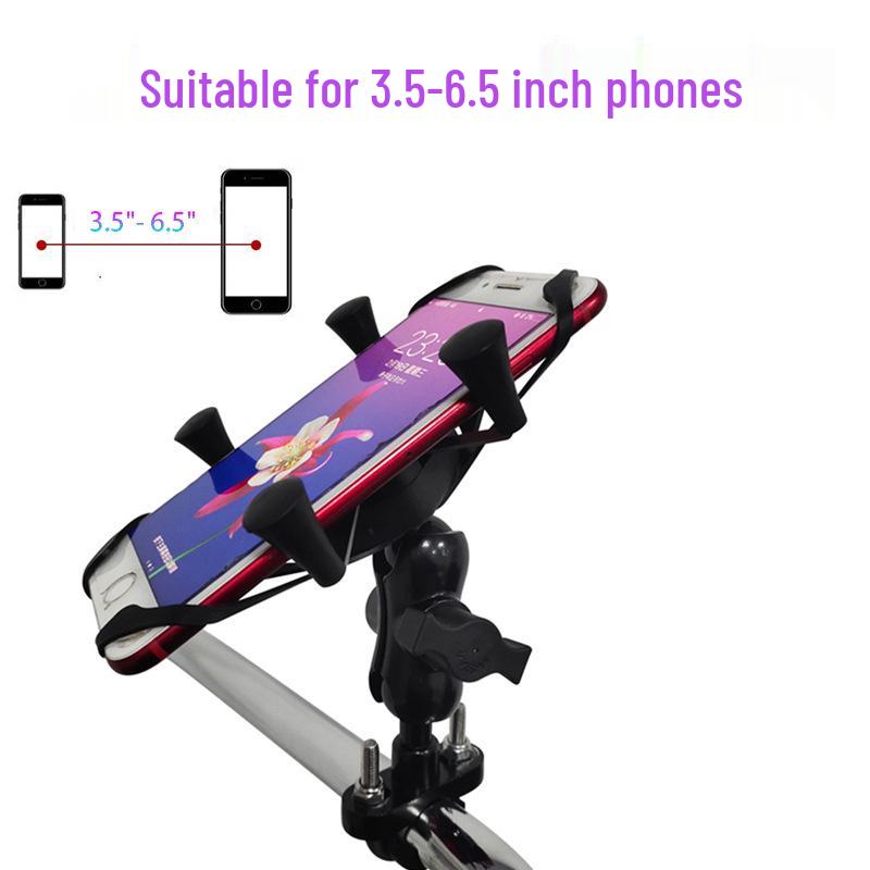Handlebar Mount Motorcycle Phone Holder for 3.5-6.5 Inch Devices