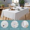 White Tablecloth Rectangle Tablecloth Cotton Fabric Table Cloth Washable Table Cloths for Festival Picnic Wedding Party and DIY Dye Project (55 x 39