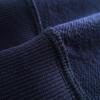 Navy Blue Casual Shoulder Loose Solid Color Without Liner and Hooded Ordinary Blue Cotton Men's Sweater