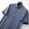 Men's Plus Size Breathable Plaid Short-Sleeve Shirt