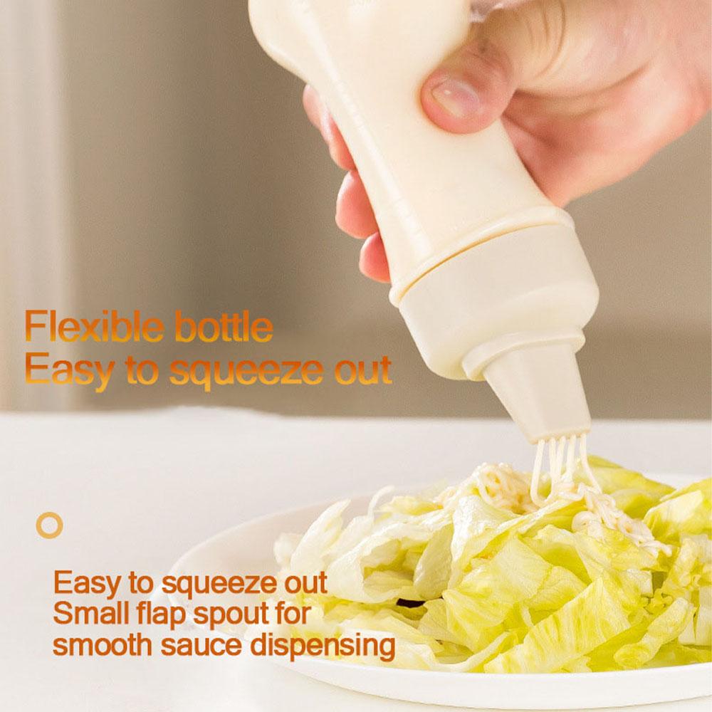5 Hole Squeeze Bottles Condiment Bottles With Nozzles Ketchup Mayonnaise Squeeze Bottle Honey Dispenser Kitchen Supplies
