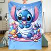 Stitch Theme Printed Blanket - Perfect for Couch, Bed, Travel & Outdoor Use | Machine Washable, Cozy & Durable.
