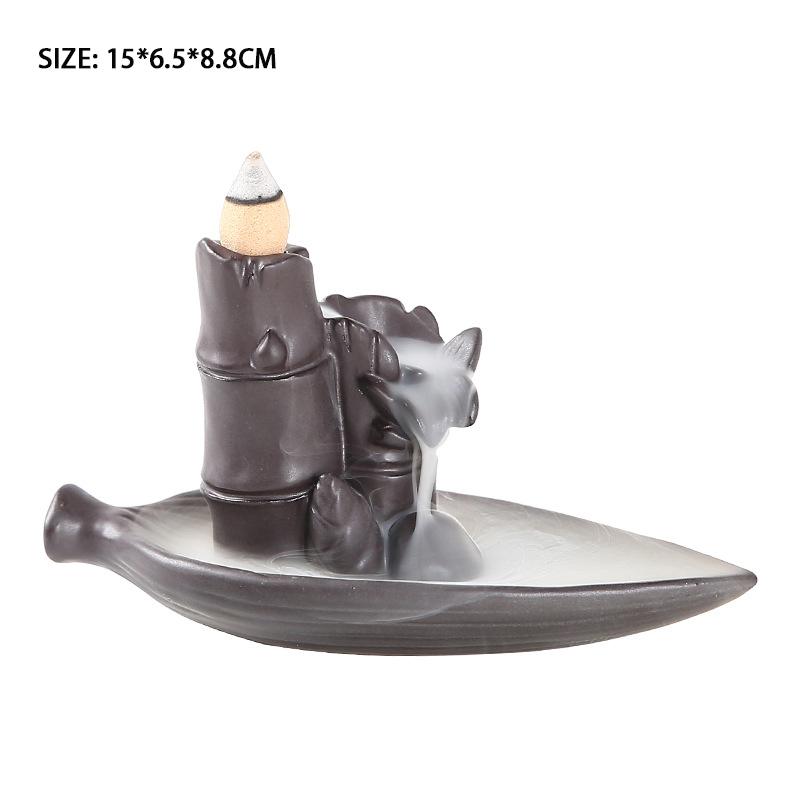 

Керамический водопад, дым, обратный поток, держатель для курильницы, курильница, ароматическая палочка, украшение для дома 15*6.5*8.8cm