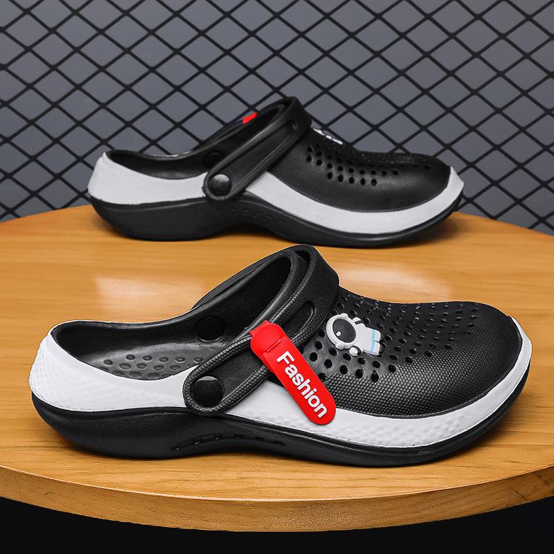 Large size hole shoes men's personalized non-slip and wear-resistant trend soft sole personalized youth summer outdoor sandals