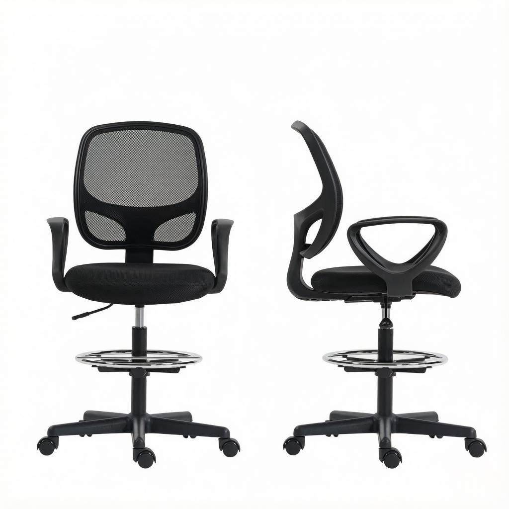 Ergonomic Desk Chair with Footrest & Reclining Function, Height-Adjustable Office Chair (only with office chair)