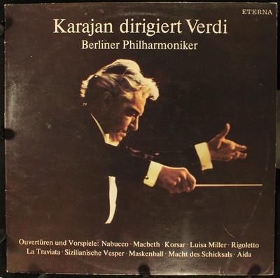 LP Record HERBERT VON KARAJAN  GIUSEPPE VERD  Karajan Dirigiert Verdi Ouvertren 827749 ETERNA German Dem Classical Used
