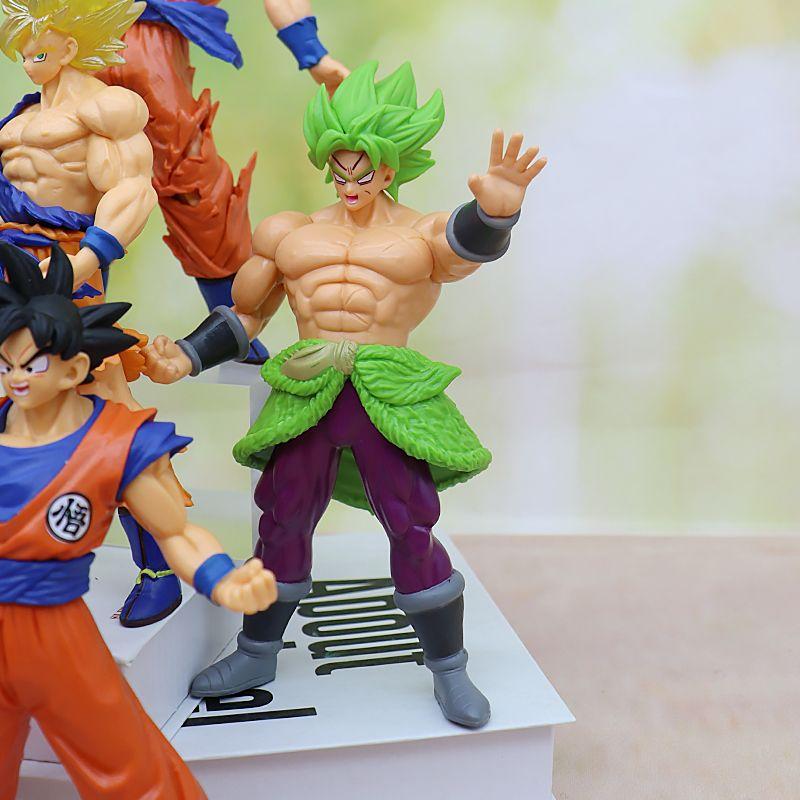 Figura de Son Goku Super Saiyan Anime Dragon Ball Goku DBZ Figura de Acción Modelo Regalos Figuras Coleccionables para Niños 18cm