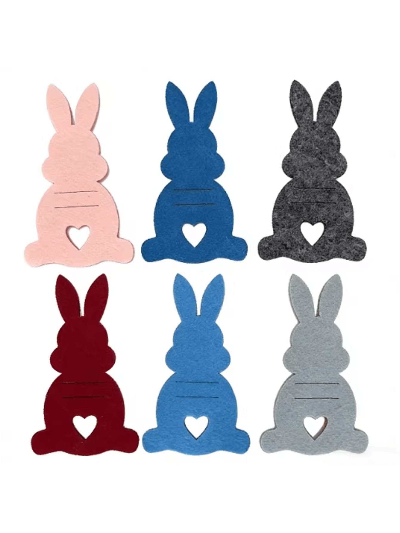 Easter Creative Wallet Rabbit Gift Felt Tableware Storage Knife and Fork Bag Handbag Felt Other