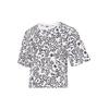 Kh Aop Tee Women Tops Black White HD7248