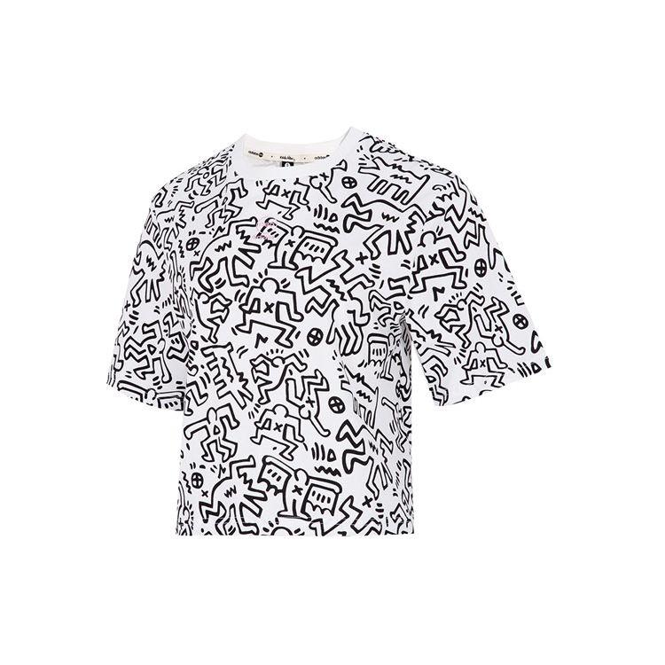 

Adidas Kh Aop Tee Women Tops Black White HD7248