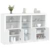 VidaXL Buffet with LED Lights, Cabinet with Door, Storage Furniture, Living Room Entryway Organizer, 3209170