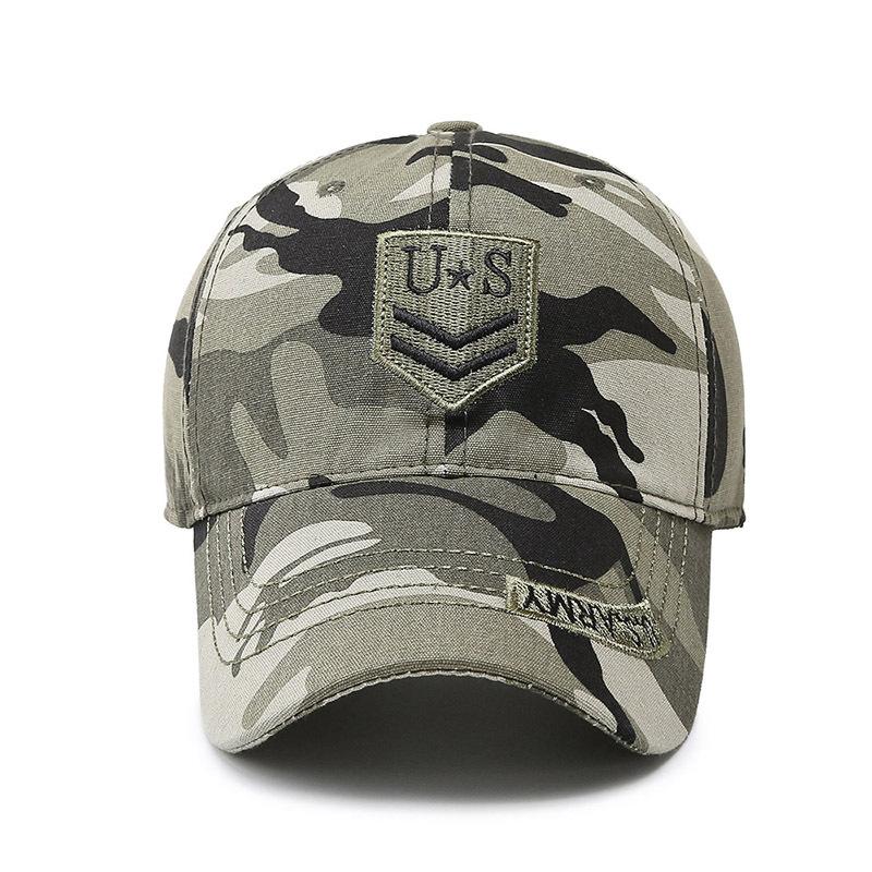 Unisex Camouflage Baseball Cap Spring Autumn Sun-Shading Casual Hat Cotton Breathable Lightweight Outdoor Running Hat