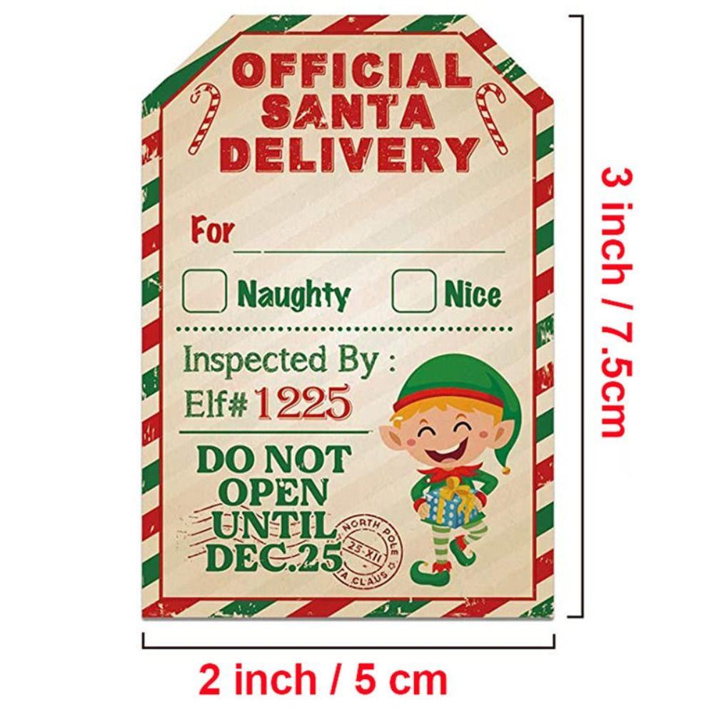 200Pcs/Roll Creative Christmas Gift Tags Stickers Greeting Cards Decorations Christmas Decoration
