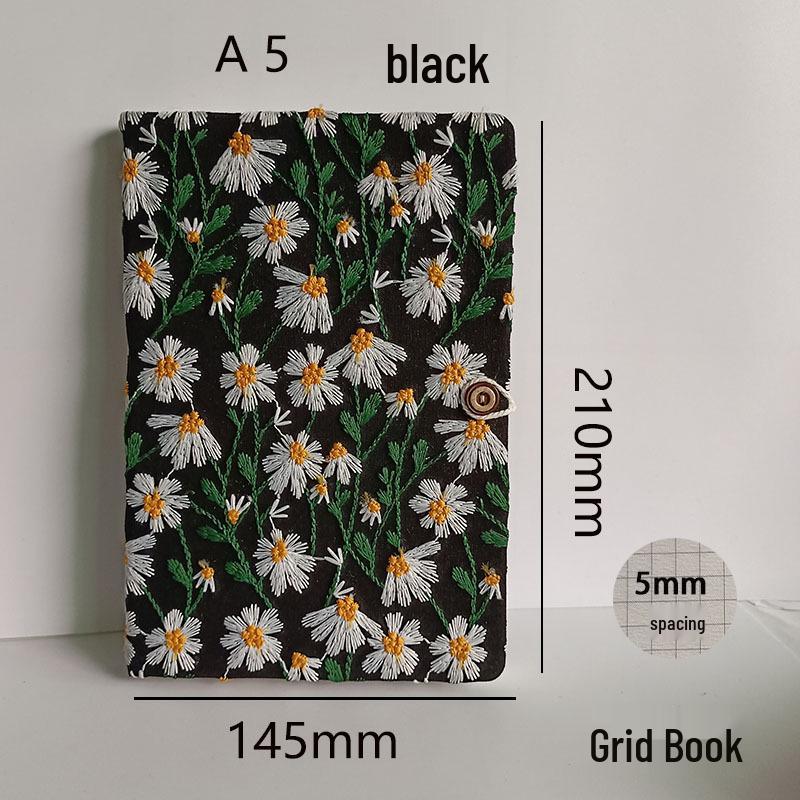 A6 Embroidery Cloth Notebook: Student Planner & Diary