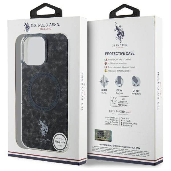 Us Polo Ushmp16Xhocldpk Iphone 16Pro Max 6.9 Czarny/Black Iml Ring Magsafe