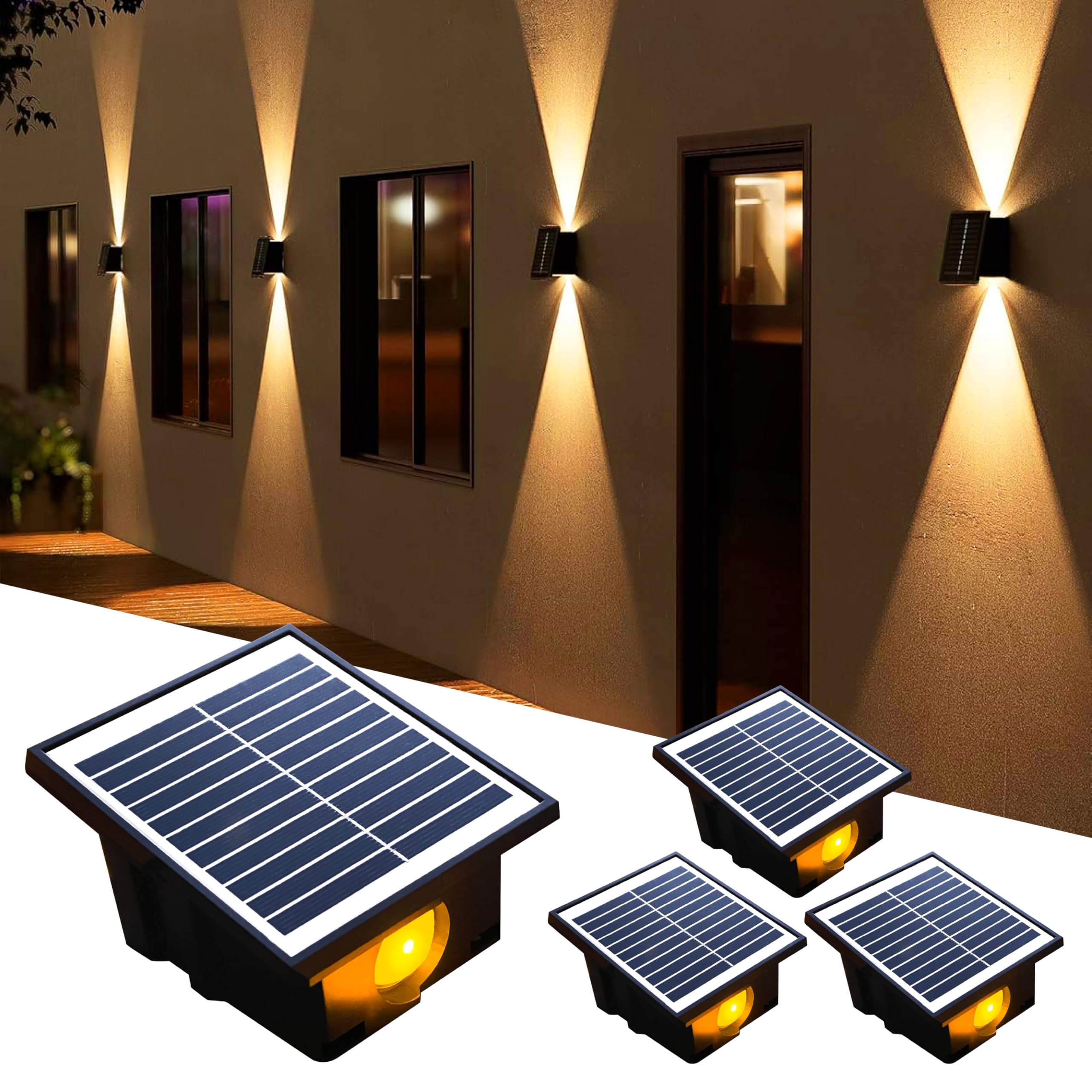 

Zenzo Solar Top and Bottom 1200mAh High Warm Stylish LED Garden Automatic for Parking and Designed in of Lights, Outdoor, Waterproof, Illumination,